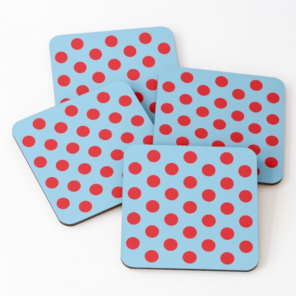 Item preview, Medium RED & BABY BLUE POLKA DOTS designed and sold by RachelMacht.