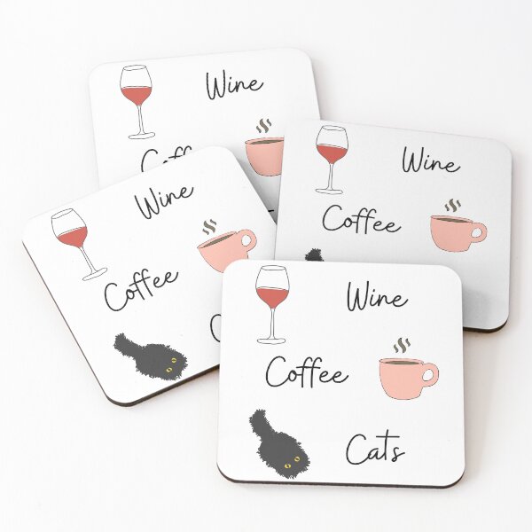 Item preview, Wine Coffee Cats designed and sold by mabohman.