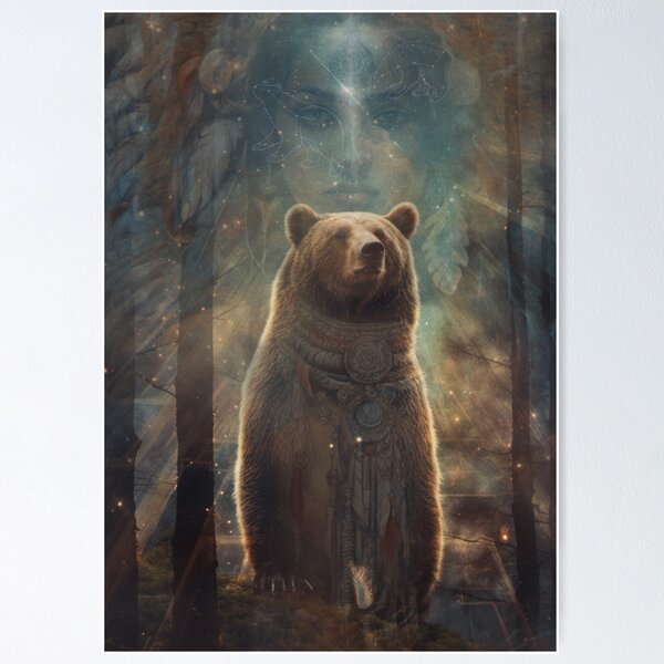 Item preview, Animal Totem: The powerful and calm bear designed and sold by Sikandara.
