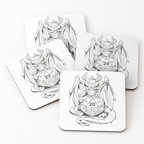 Item preview, Dragon holding a d20: RPG & dragons lover gift designed and sold by Zanda-Nerd-Shop.