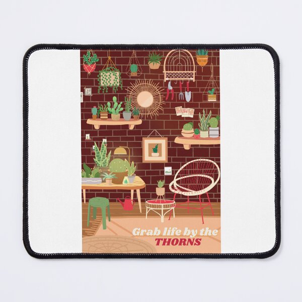 Item preview, grab life by the thorns cactus pun funny houseplant design designed and sold by ModernAndFunky.