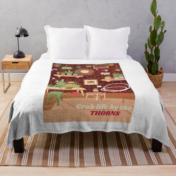Item preview, grab life by the thorns cactus pun funny houseplant design designed and sold by ModernAndFunky.