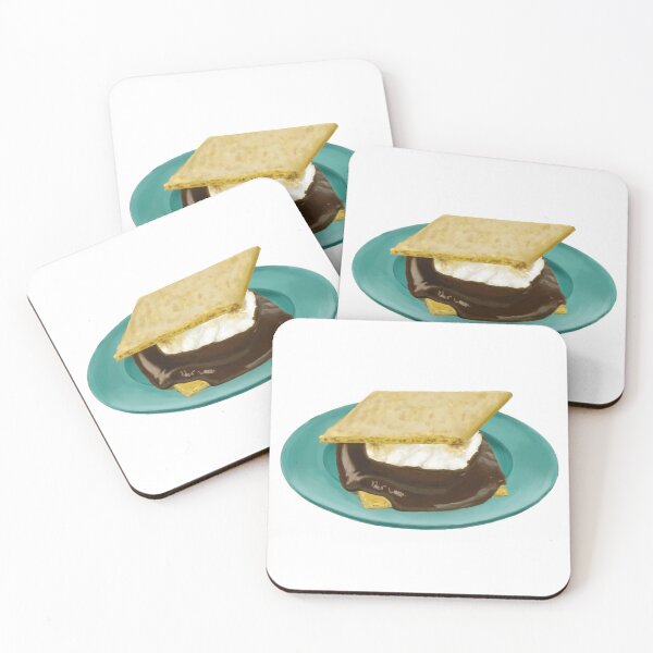 Item preview, Smore on plate drawing designed and sold by cookwithabrush.