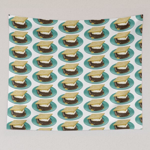 Item preview, Smore on plate drawing designed and sold by cookwithabrush.