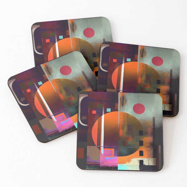Item preview, Colourful Shapes Abstract Art Painting. Shape Chaos 7 designed and sold by YOTA-ART.