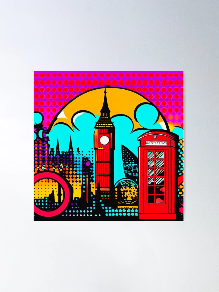 London London ポップアート　ジレOP DARK RED fposter,large,wall_texture,