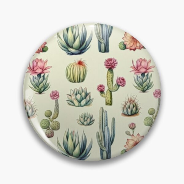 Item preview, Cute Cacti Flowers Pattern designed and sold by HappyLifeCreate.