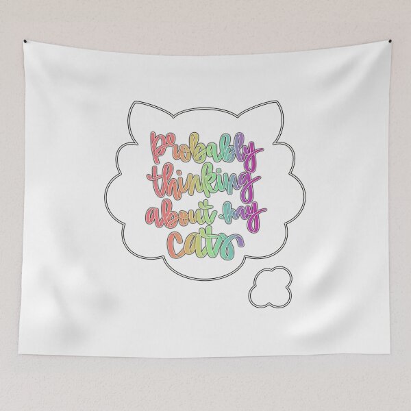 Item preview, Probably Thinking About My Cats designed and sold by SeattleHippo.