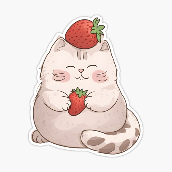 Strawberry Cat Sticker