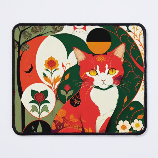 Item preview, Dream of a cat with autumn flowers designed and sold by paulagonig.