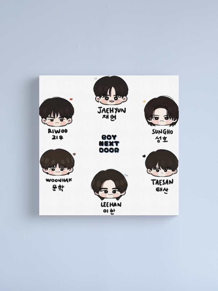 Boynextdoor BND cute ot6 sticker pack with names