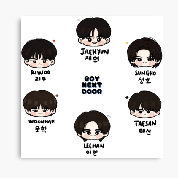 Boynextdoor BND cute ot6 sticker pack with names
