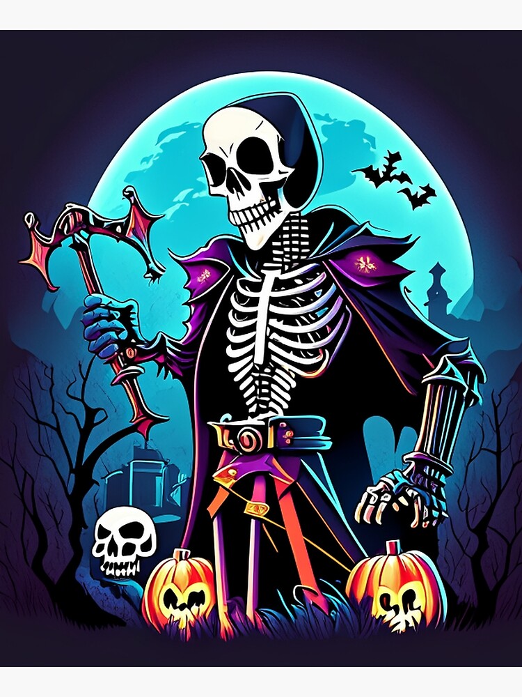 Disover Spooky Halloween Comic Dancing Skeletons Kitchen Apron