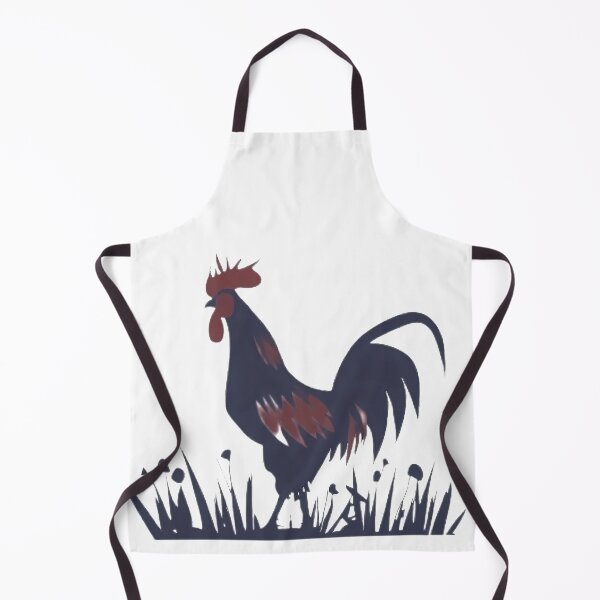 Item preview, crowing rooster in the meadow designed and sold by Fantes.