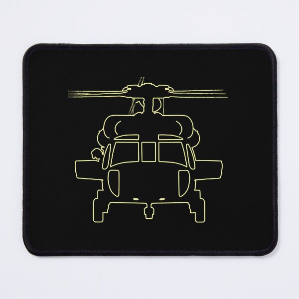 Item preview, Black Hawk helicopter outline graphic (white) designed and sold by aime-sdrien-e.