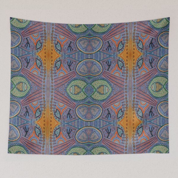 Item preview, Orange Stretch Painting Pattern designed and sold by artfulnotebook.