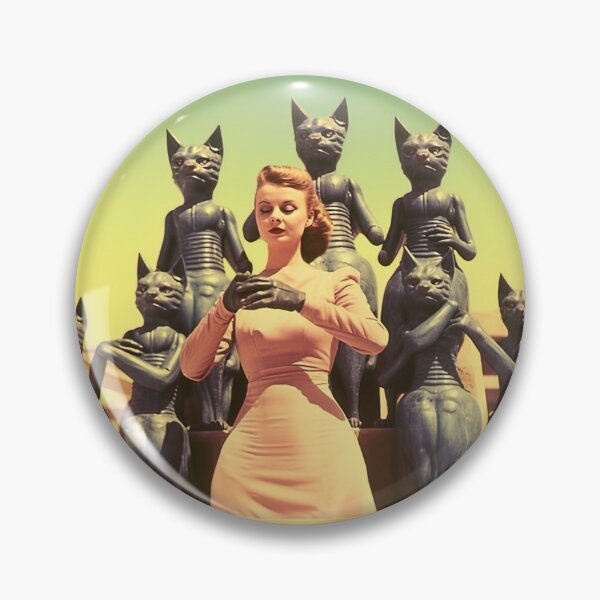Item preview, Retro-Futuristic Cat Worship designed and sold by PidgiePotato.