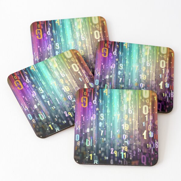 Item preview, Falling numbers on a colorful background designed and sold by JaroDesign2023.