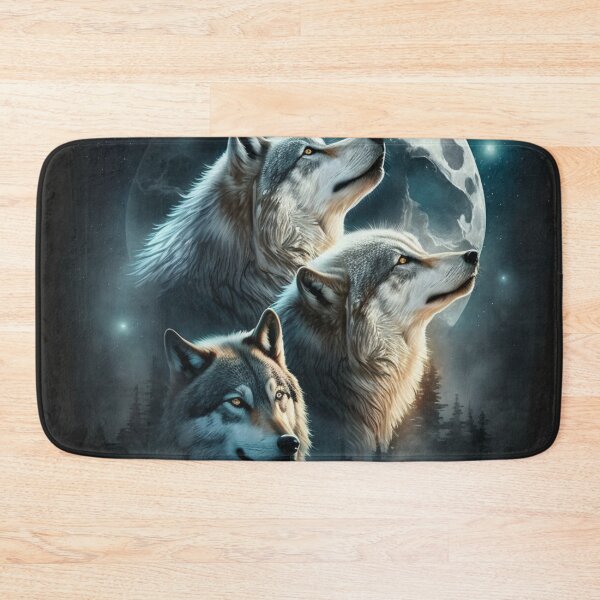 Item preview, Wolves howling under the moon designed and sold by DesignArtFull.