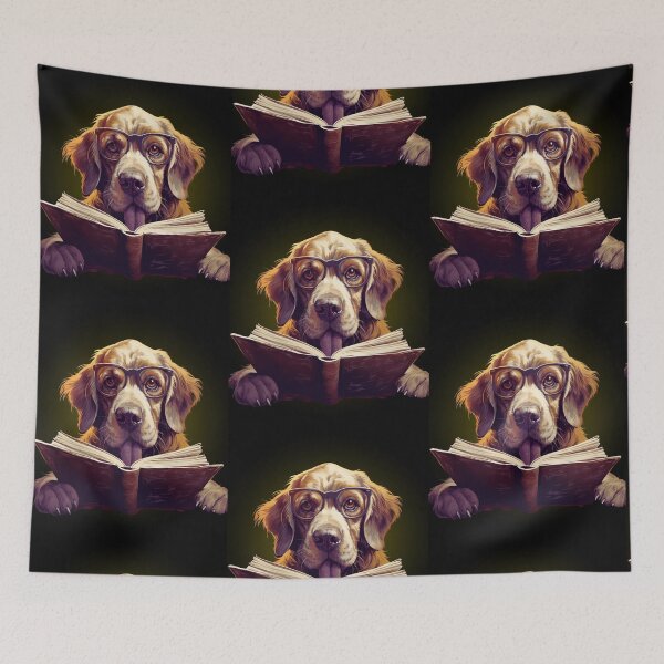 Item preview, Dog Reading designed and sold by Dominika Bednarska.