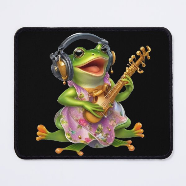 Item preview, funny cute frog playing guitar | A very cute and funny frog that is playing guitar. designed and sold by ZingZone.