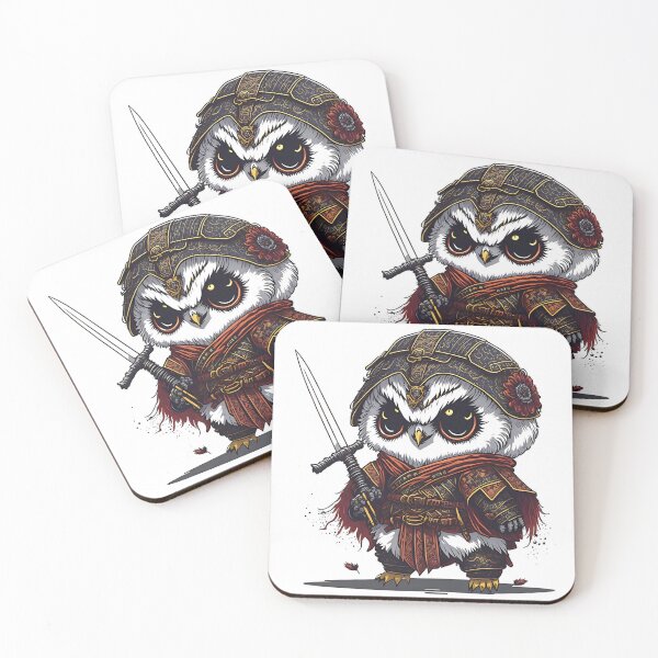 Item preview, Owl Dressed In Samurai Gear designed and sold by ArtsyWishesShop.