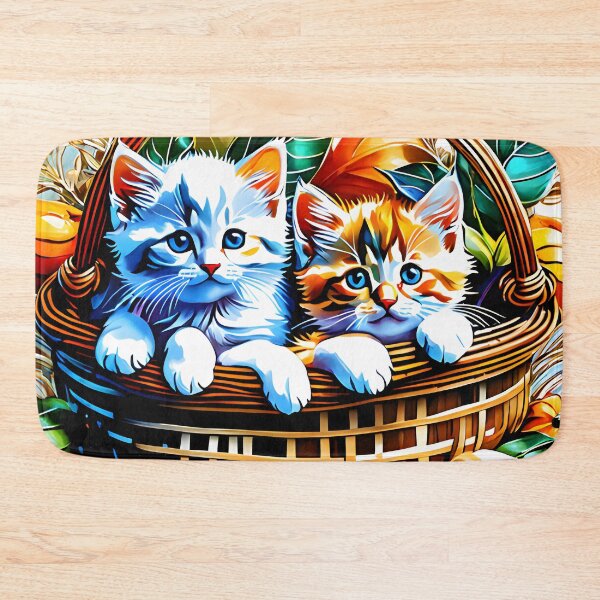 Item preview, Cats In A Basket designed and sold by ArtsyWishesShop.