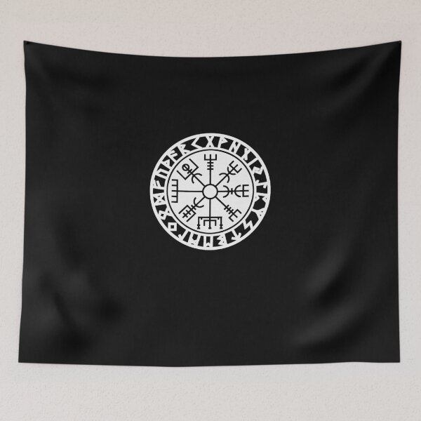 Item preview, Vintage Vegvisir Symbol Futhark Runes Viking Compass Norse Protection designed and sold by DanicaLund.