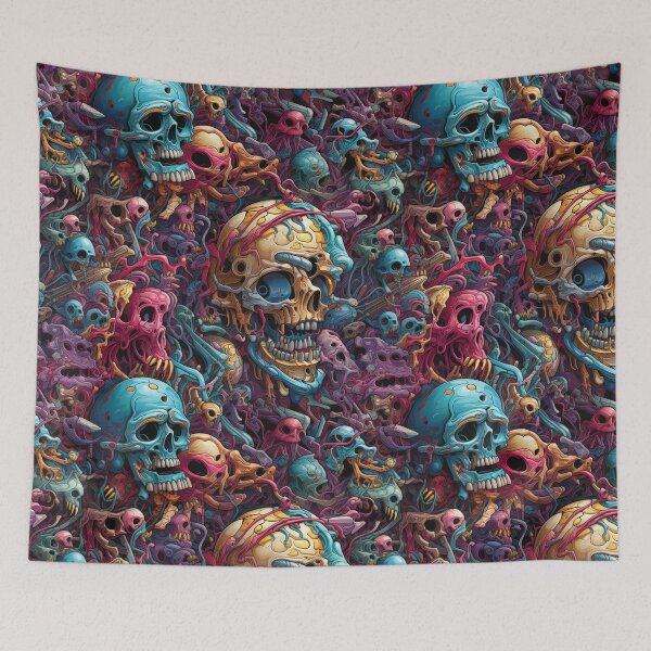 Item preview, Graffiti Style Halloween Skulls designed and sold by BOYWANDER67.