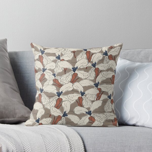 Item preview, Wild radish ecru on taupe background designed and sold by cezidesign.