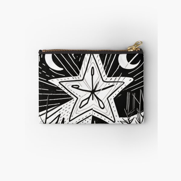 Item preview, Boho Celestial Landscape in Black and White designed and sold by HanaiPrint.