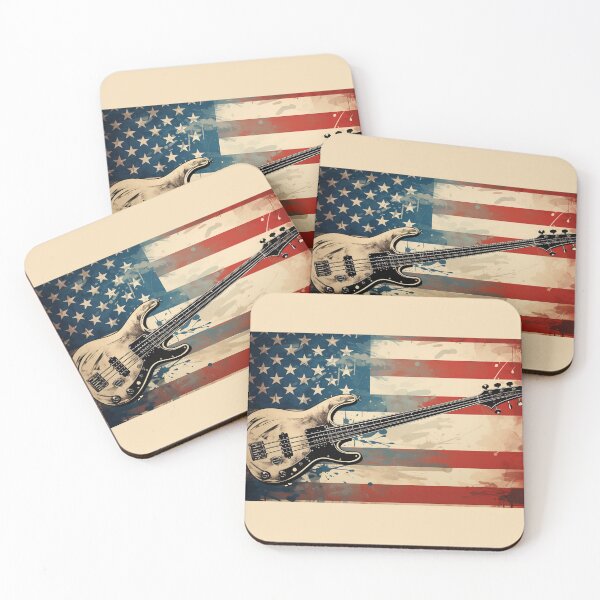 Item preview, Electric guitar and USA flag designed and sold by vialgames.