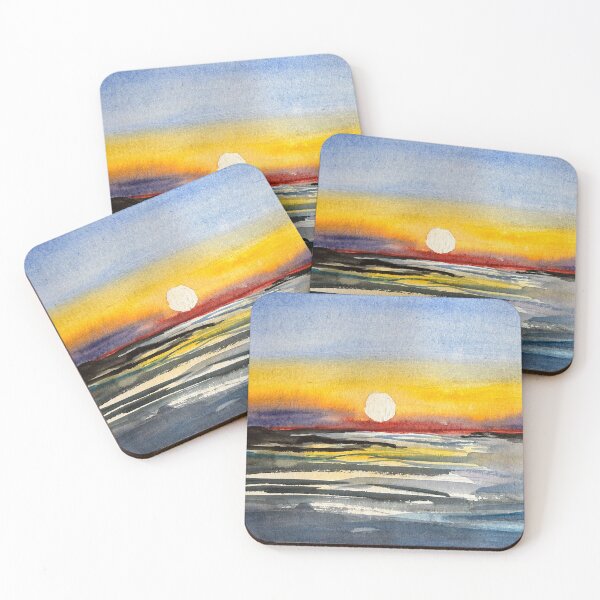 Item preview, watercolor sunset designed and sold by Sevilka.