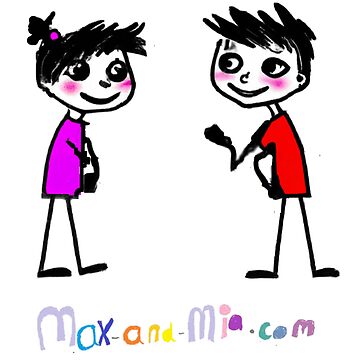 Max and Mia with Logo Essential T-Shirt for Sale by MaxandMiaTwins