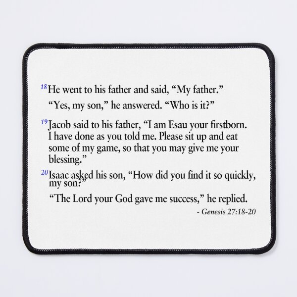 Item preview, Genesis 27:18-20 -  Jacob said to his father, “I am Esau your firstborn. designed and sold by HeavenPrints.