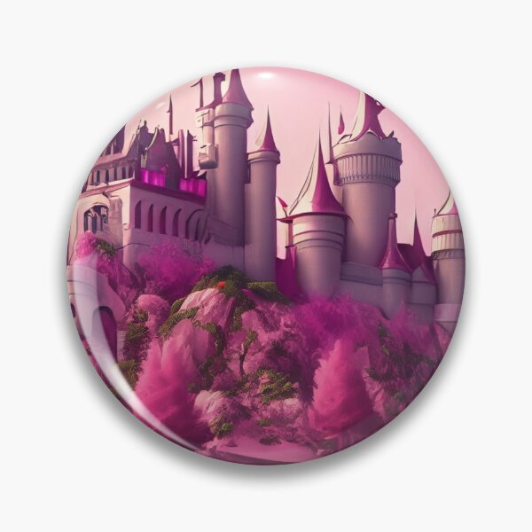 Item preview, A beautiful enchanted pink castle in a mysterious forest designed and sold by FCEalin.