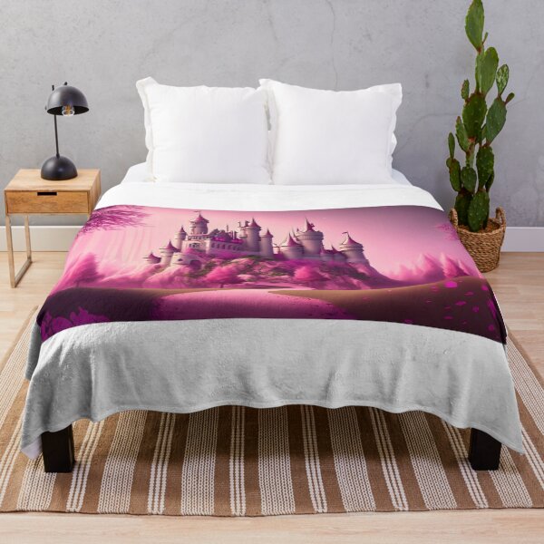 Item preview, A beautiful enchanted pink castle in a mysterious forest designed and sold by FCEalin.
