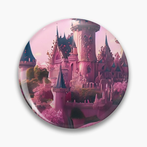 Item preview, A beautiful enchanted pink castle in a mysterious forest designed and sold by FCEalin.