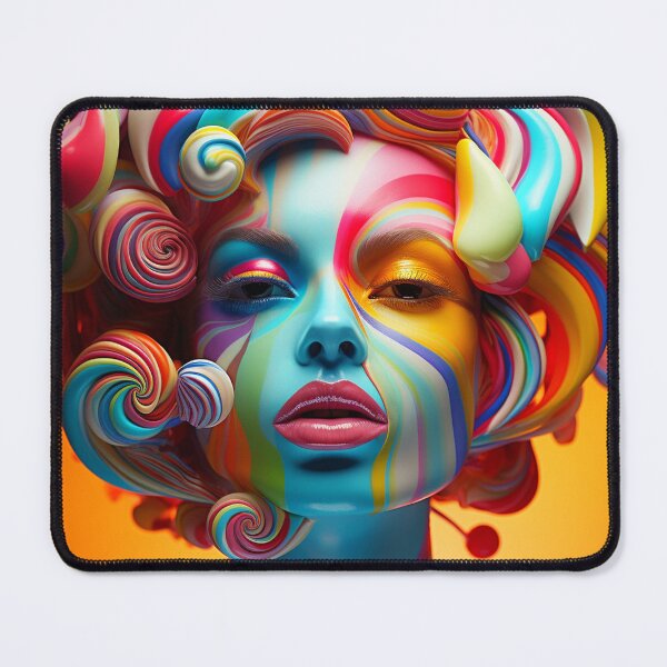 Item preview, Candy face abstract artwork AI designed and sold by silent-violin.