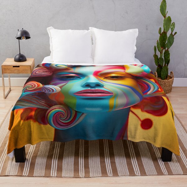 Item preview, Candy face abstract artwork AI designed and sold by silent-violin.