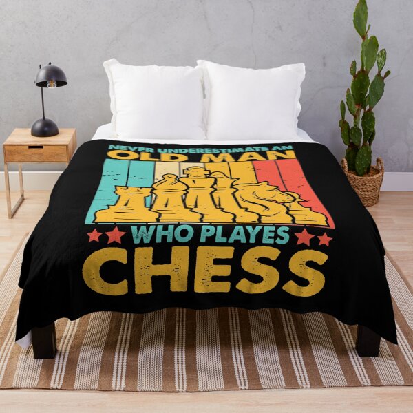 Item preview, Never Underestimate an Old Man Who Plays Chess designed and sold by jingdomdesgine.
