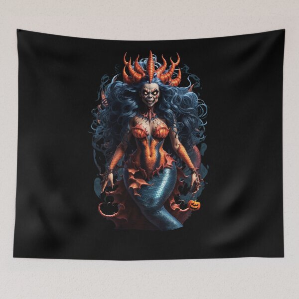 Item preview,  Demon Queen Mermaid With Horns designed and sold by SirenasWorld.