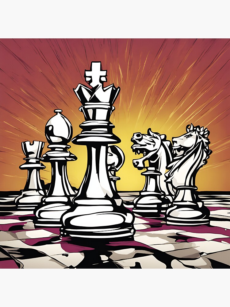 Chess Queen Wall Vinyl Decal Set of Pieces King Knight Bishop