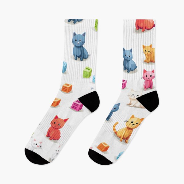 Aperçu de l'œuvre Motif de chats colorés" créée et vendue par Art-Vortex-fr.