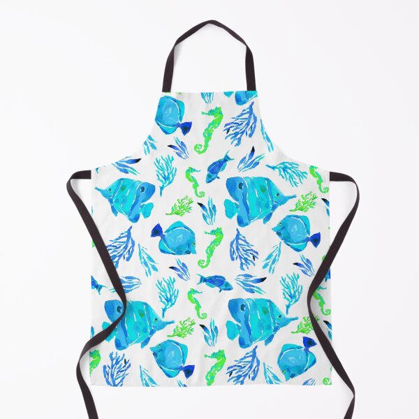 Item preview, Blue Ocean Fish and Coral Pattern designed and sold by KatrinMcgooganArt.