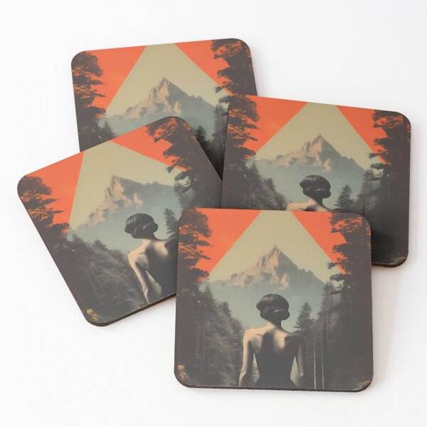 Item preview, Woman on a mountain, abstract art designed and sold by GalaxyExplorers.