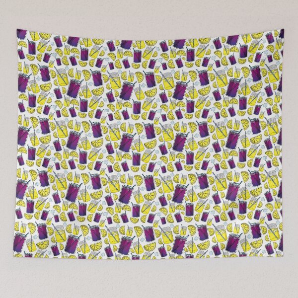 Item preview, Lemonade Pattern (White) designed and sold by honeybeepaper.