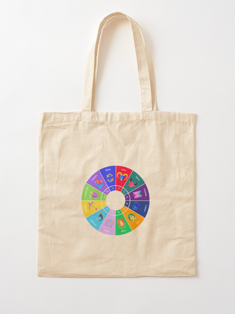Imagen 2 de 5, Bolsa de tela con la obra Rueda del Zodíaco, diseñada y vendida por AstroSomething.