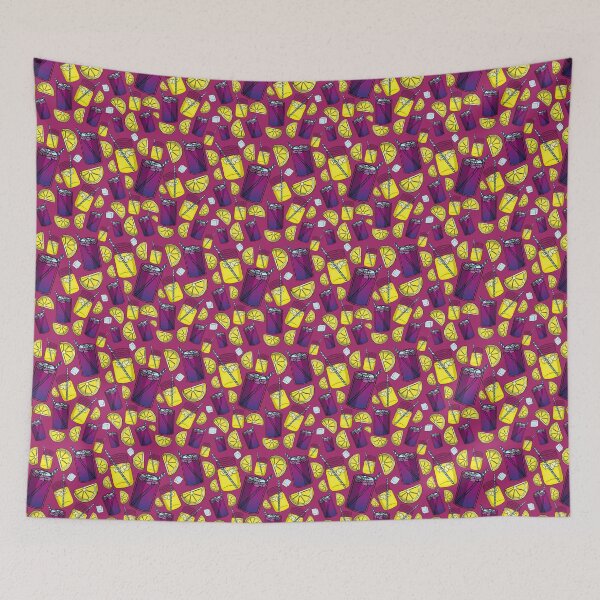 Item preview, Lemonade Pattern (Magenta) designed and sold by honeybeepaper.