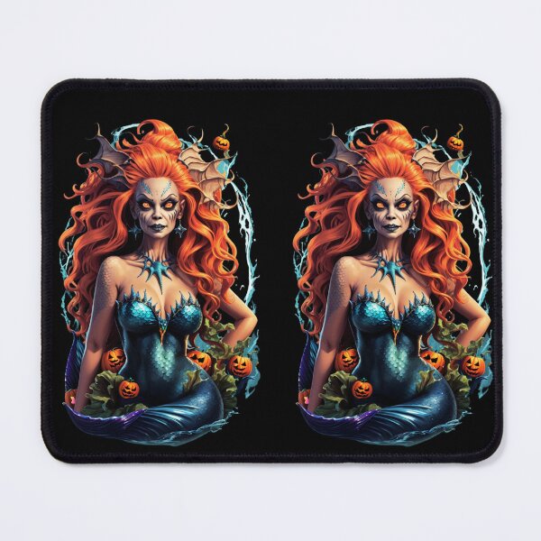 Item preview, Redhead Halloween Mermaid Witch designed and sold by SirenasWorld.